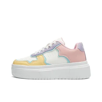 Nrillo Women'shoes Anti Slip And Wear Resistant Lightweight Height Increasing Low Top Skateboard Shoes Pink