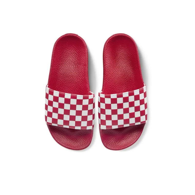 Vans Slip-Resistant Abrasion-Resistant Slide Slippers Women's Red White-3