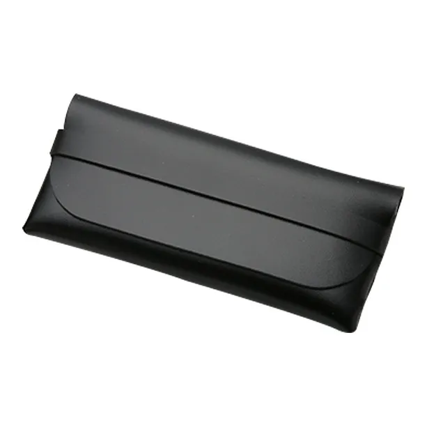 Boniu PVC Leather Eyeglass Pouch Trumpets Unisex Black White-2