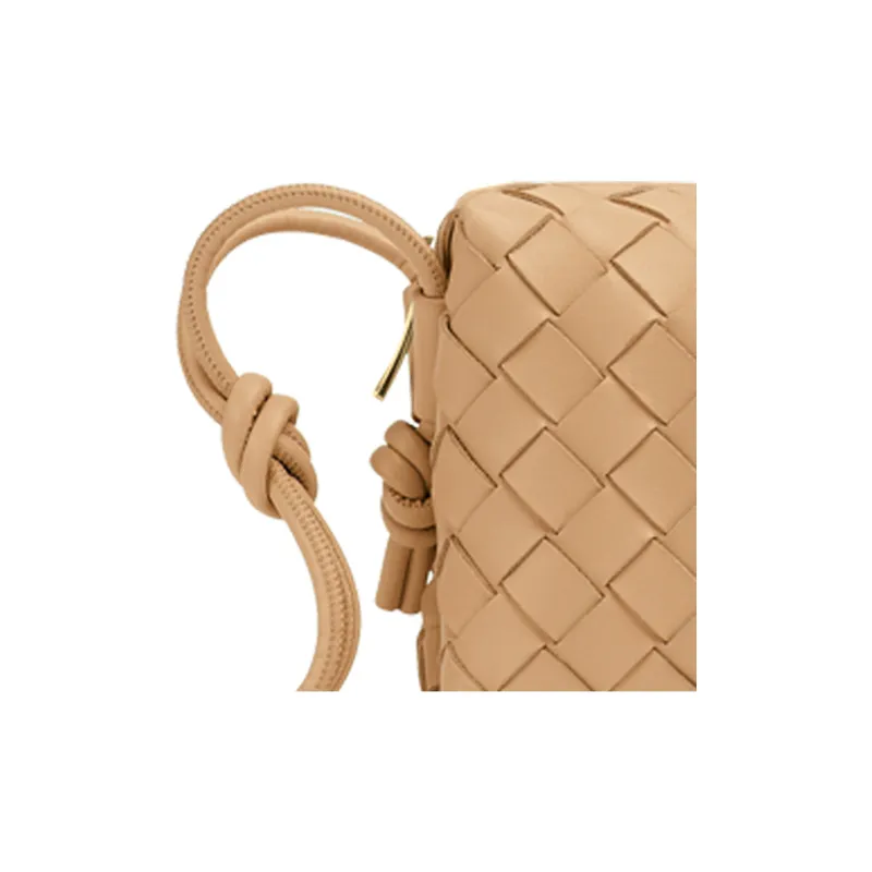 Bottega Veneta Loop Intrecciato Camera Bag Mini Almond-6