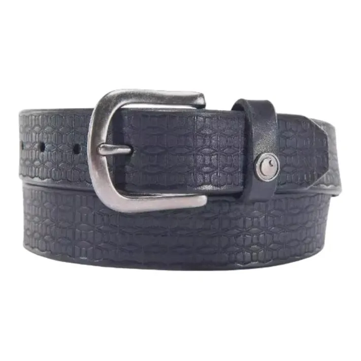 Carhartt Solid Color Decoration Pin Buckle Leather Belts Women's Blue-0
