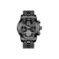 YB13137G2 Black Case Black Dial, Black Steel Band