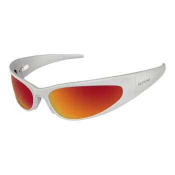 Balenciaga Aluminum Irregular Shape Sunglasses Men's Silver