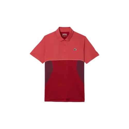 LACOSTE Djokovic Collaboration Polo Shirts Men Pink