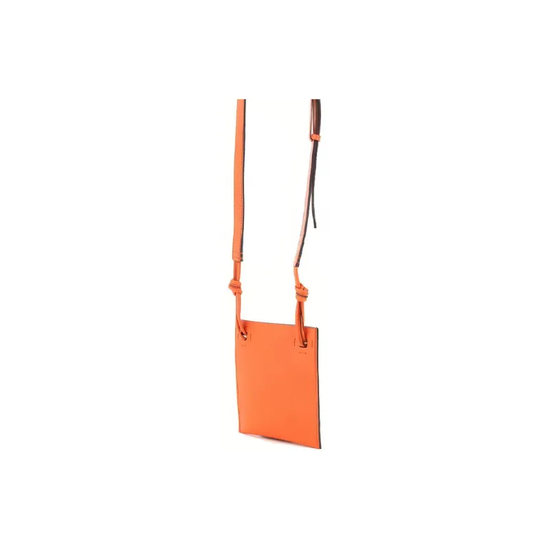 Valentino Leather Shoulder Bag Crossbody Bag Unisex Orange-2