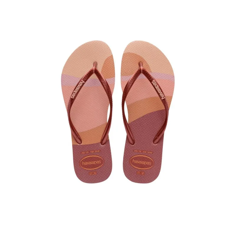 Havaianas Slip Resistant Flip Flops Women's Orange Red-3