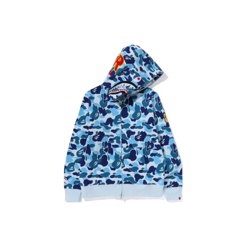 Bape Abc Camo Shark Ponr Full Zip Hoodie-1