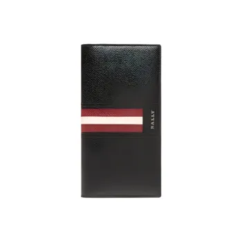 BALLY Textured Cow Leather Wallet Men's Black