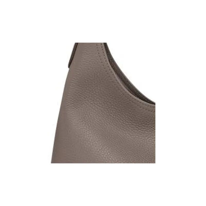 LONGCHAMP Roseau Essential Cow Leather Crescent Shaped Shoulder Bag Handbag Shoulder Bag Women's Gray-5