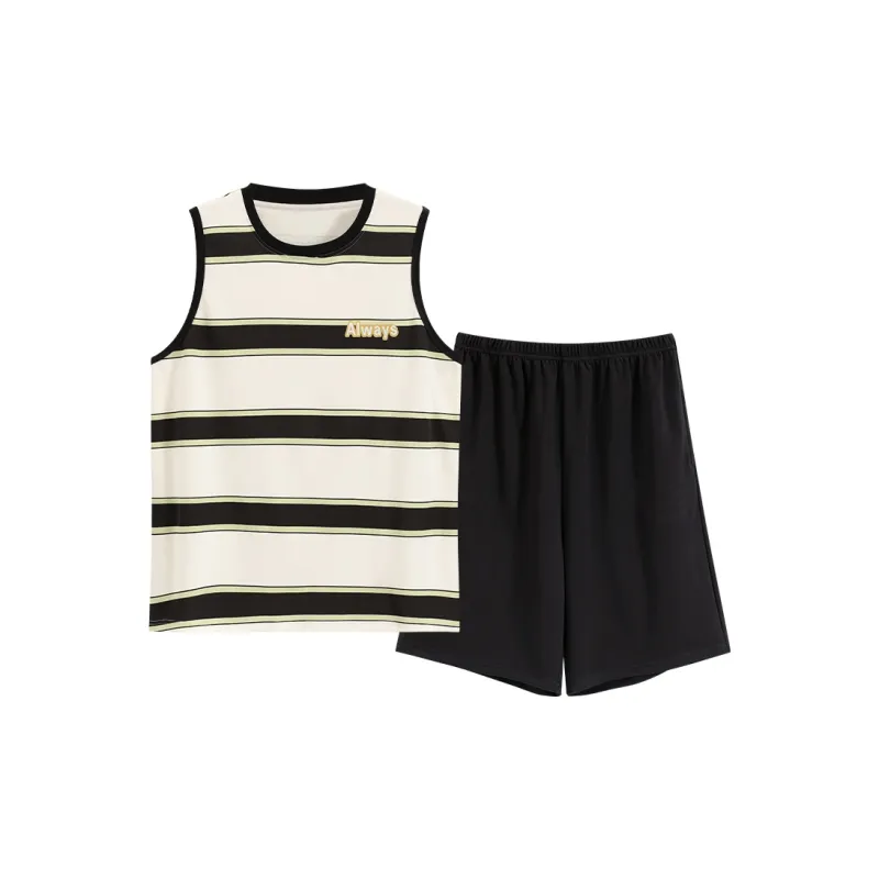 Nodos Shield Pajama Set Men's Black White-0