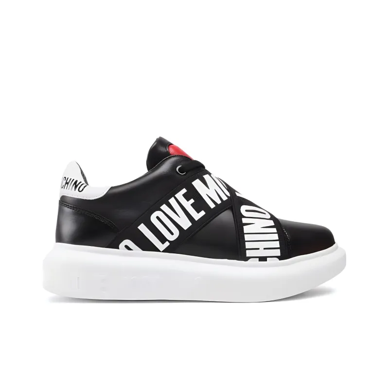Love MOSCHINO Logo-print Elasticated Strap Sneakers-1