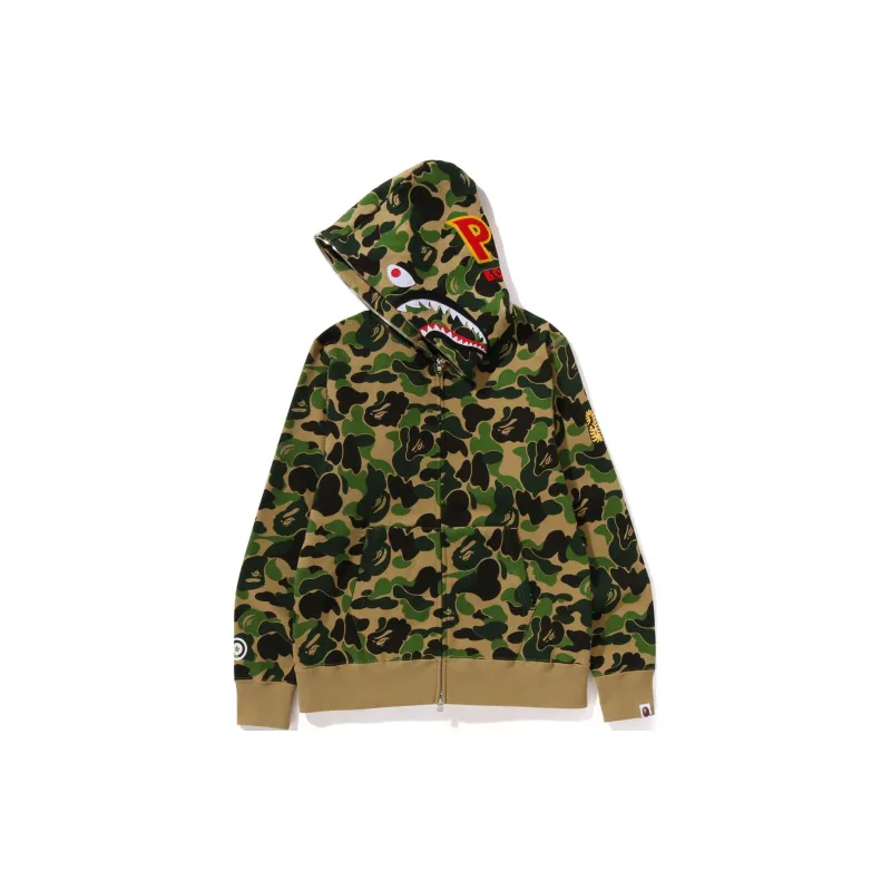 Bape Abc Camo Shark Ponr Full Zip Hoodie-3