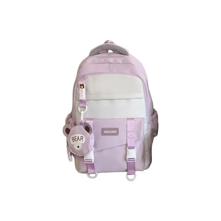 Travel Nylon Backpack Regular Women's Black/Red Blue/Purple Khaki-8