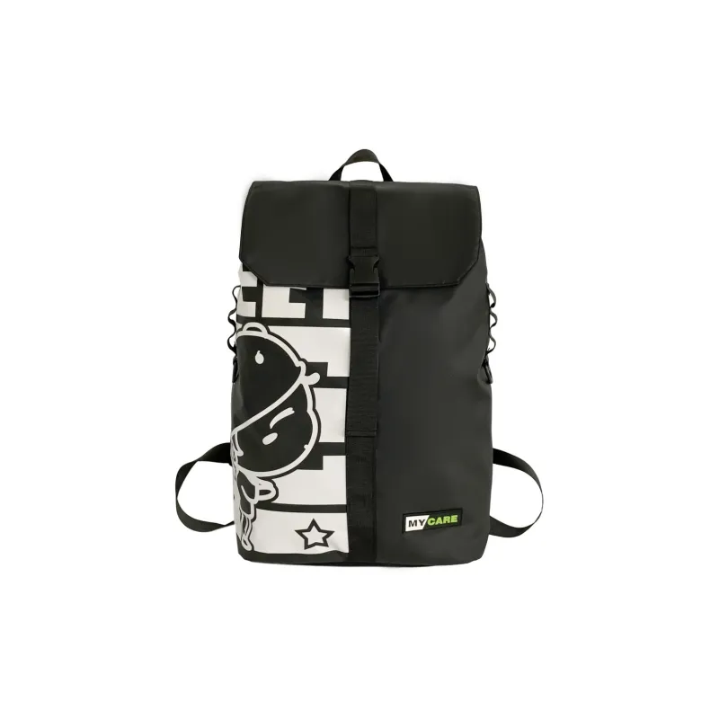 TINYAT Oxford Backpack Large Size Unisex Black-7