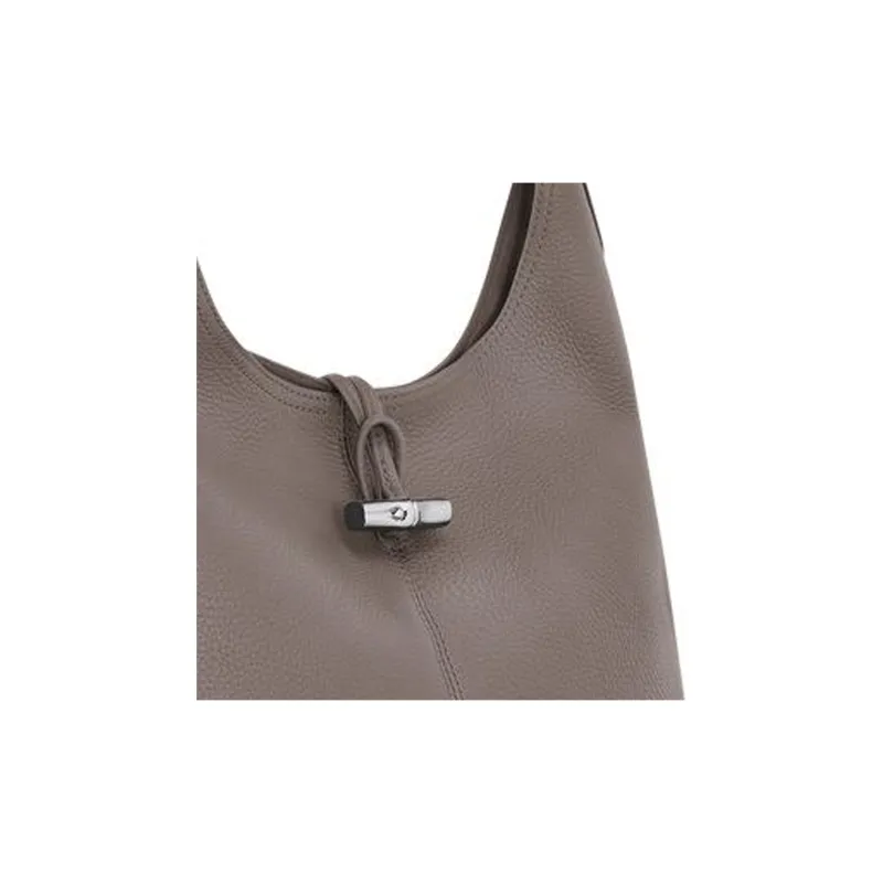 LONGCHAMP Roseau Essential Cow Leather Crescent Shaped Shoulder Bag Handbag Shoulder Bag Women's Gray-6