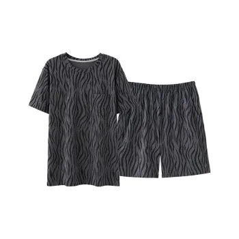 Qin Jing Pajama Set Men's Dark Gray