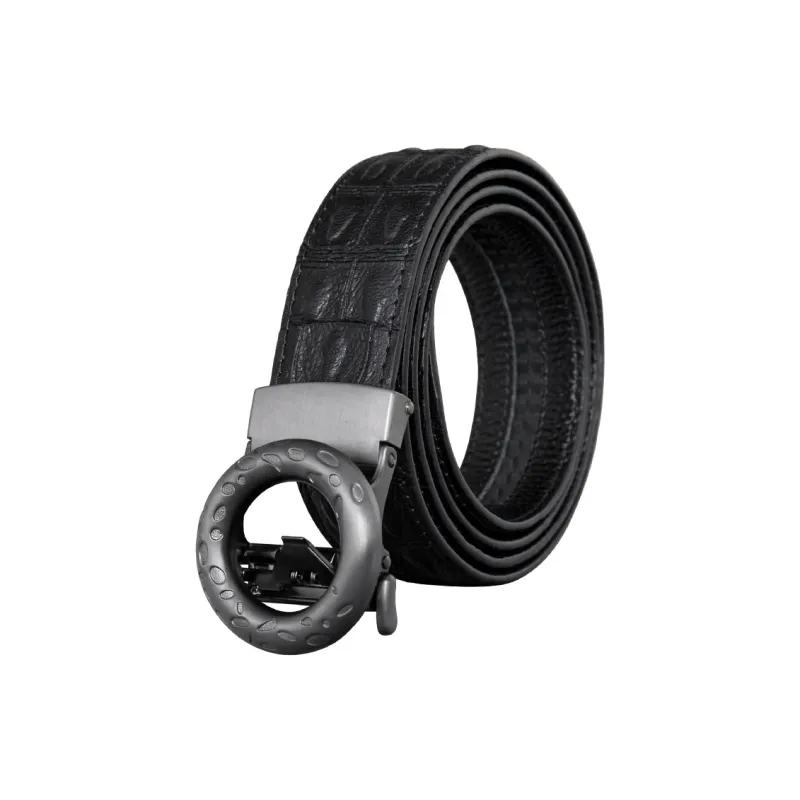 LUCKY LION Business Belt Casual Pants With Automatic Buckle Leather Belts Men's Width 3.5CM-4