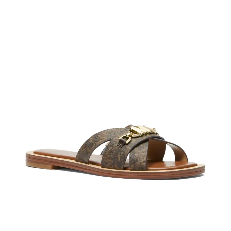 Michael Kors Monogram-pattern Logo-plaque Dandals-2