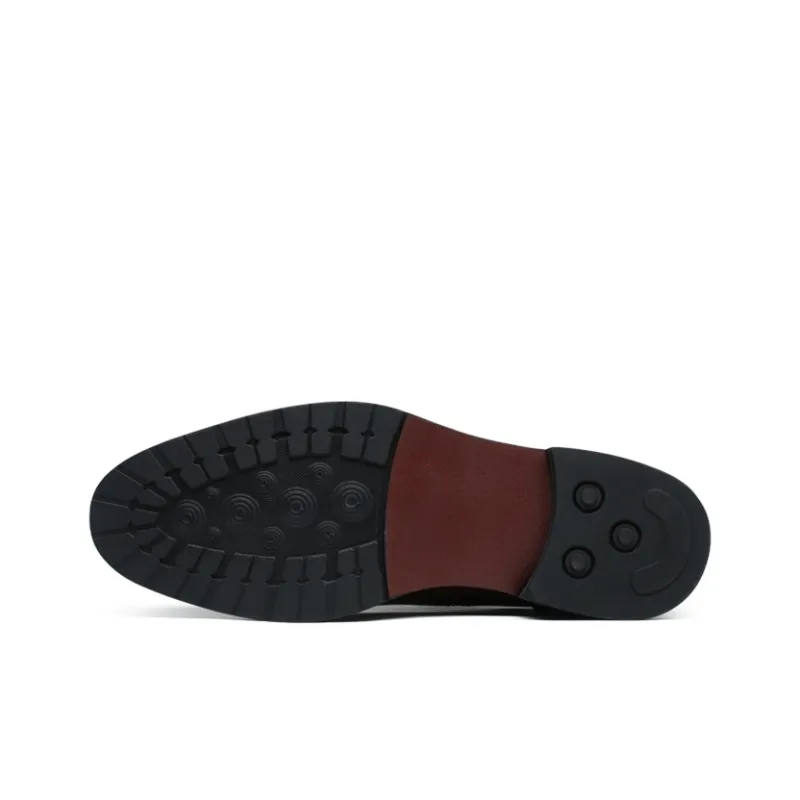 He Jinchang Dress Shoes Men's Brown-5