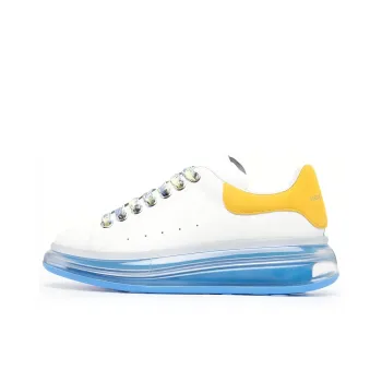 Alexander McQueen Clear Oversole Larry Sneakers 'White Blue Yellow' Women's