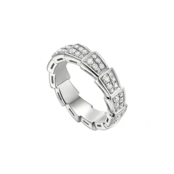 BVLGARI SERPENTI VIPER 18K White Gold Rings Unisex