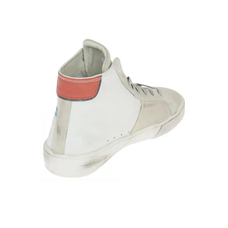DIESEL High Top Stylish Skateboarding Shoes Men's Gray White-3