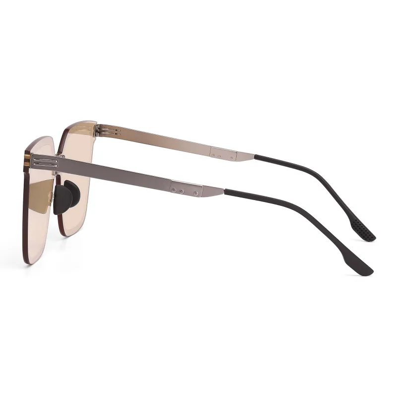 PULAIS Square Sunglasses Unisex Black-24