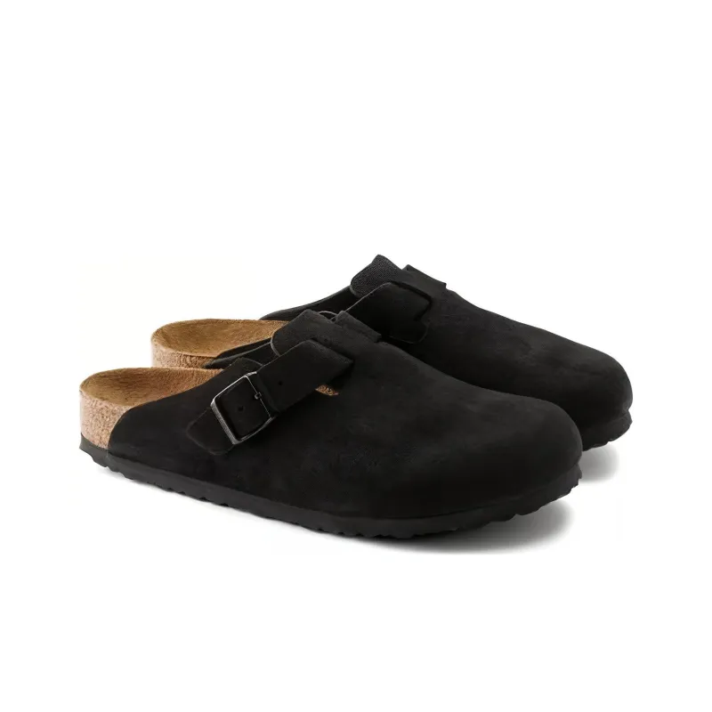 Birkenstock Boston Soft Footbed Narrow 'Black'-2