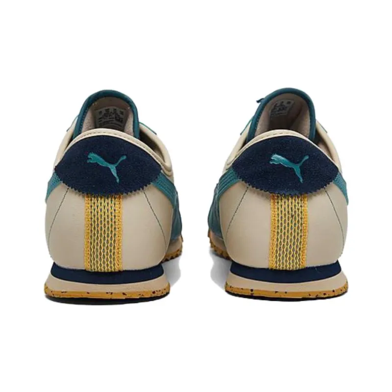 PUMA Roma Snowdrifts Granola Snowdrifts Slip Resistant Low Top Casual Shoes Men's Yellow Blue-2