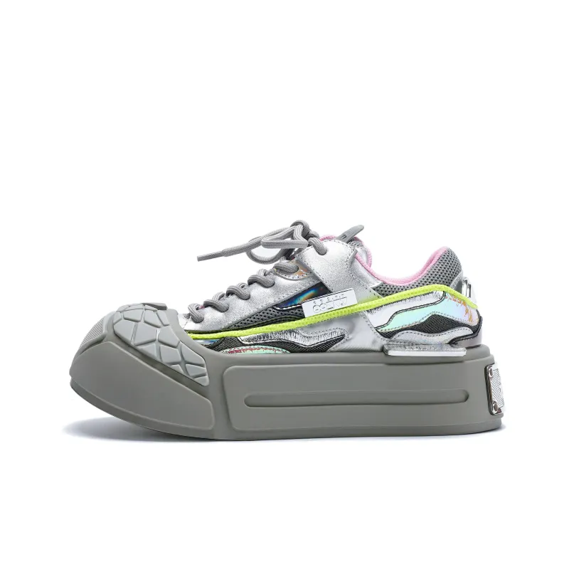 VINYVIOLA Slip Resistant Cushioning Wear Resistant Height Increasing Low Top Skateboard Shoes Women's-12