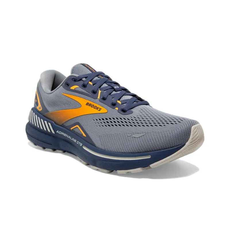 Brooks Adrenaline GTS Cushioned Wear Resistant Slip Resistant Low Top Casual Running Shoes Men's Blue Yellow-3