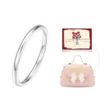 999 Fine Silver Smooth Finish Plain Band Ring+Sweet Box