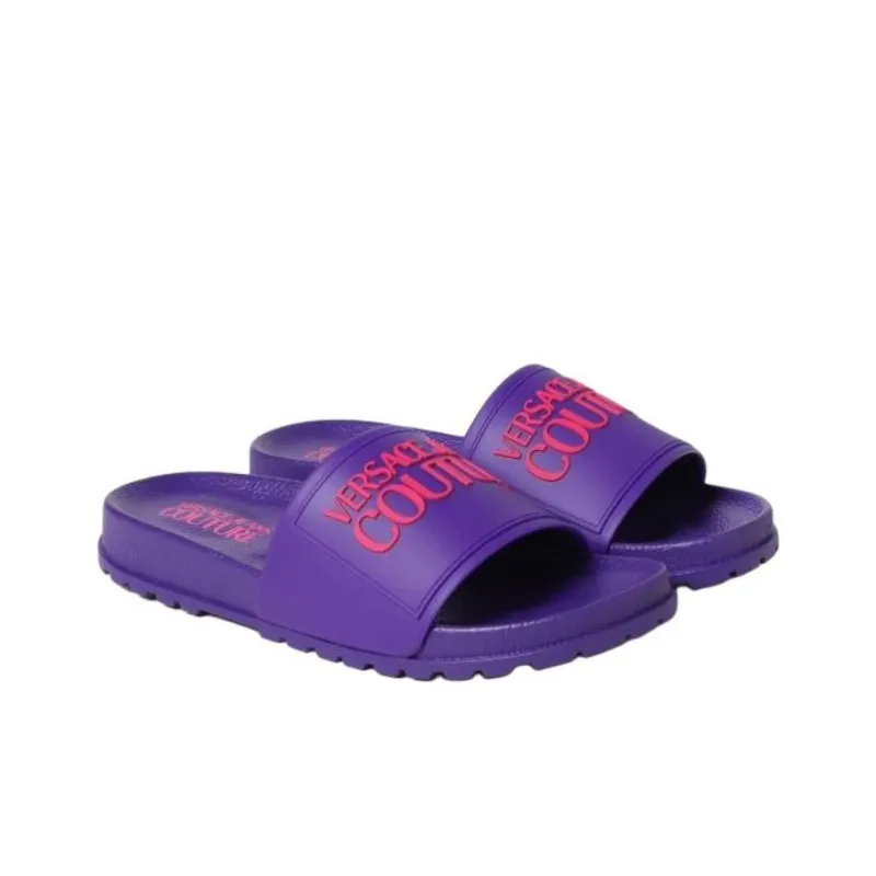 VERSACE JEANS COUTURE Slide Slippers Women's Purple-3