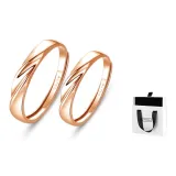Love Confession Couple Rings[18K Rose Gold]
