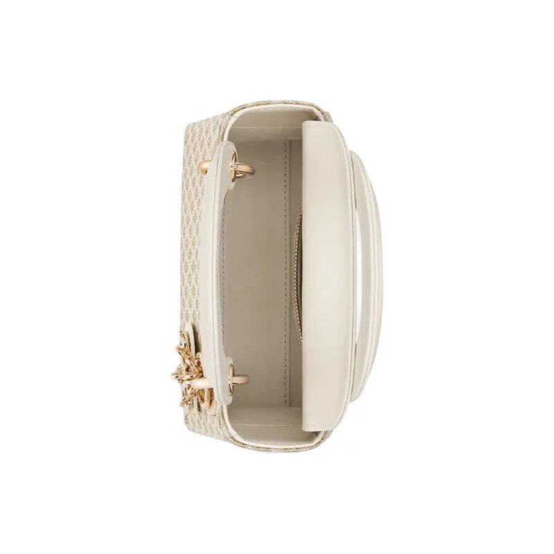 DIOR Jacquard Fabric Dior Bag Shoulder Bag Crossbody Bag Handbag Mini Women's Gold-4