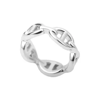 HERMES 925 Sterling Silver Rings Women's Silver