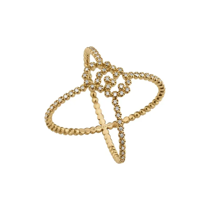 GUCCI GG Running Rings Women's Gold-2