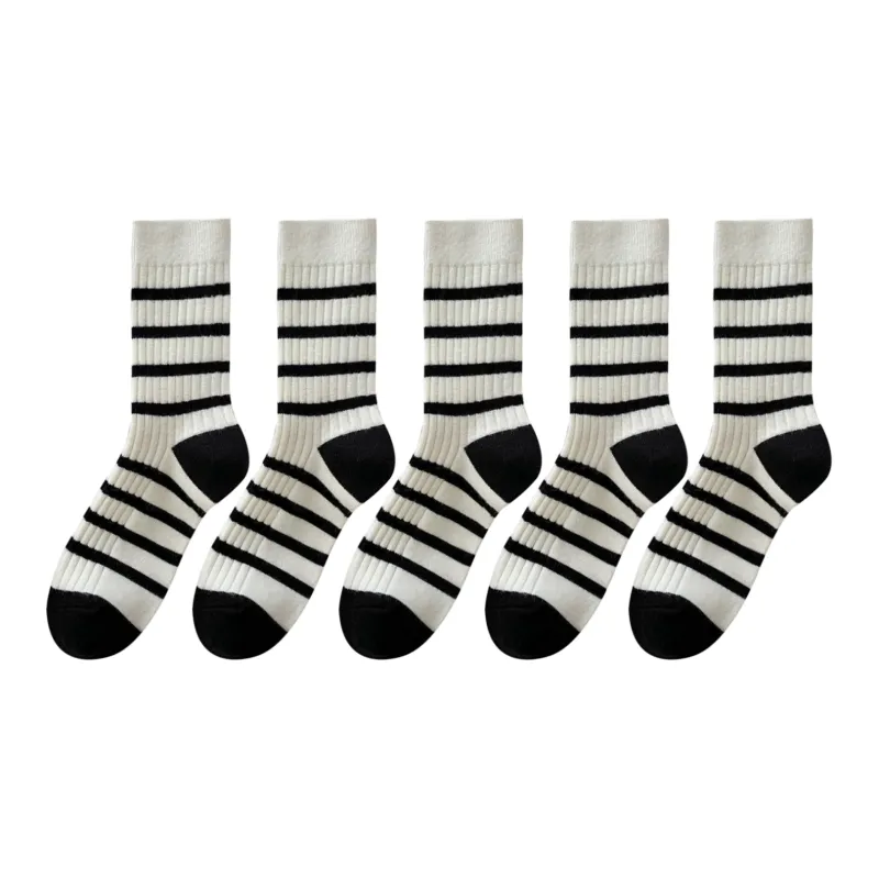XXLLG Mid Calf Socks Women's 5 Pack-12