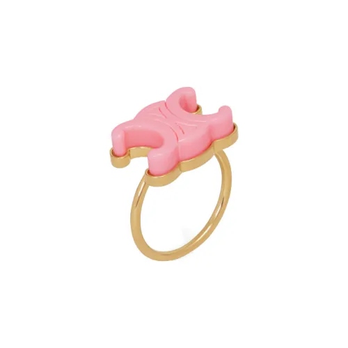 CELINE Rings Women's Gold/Pink