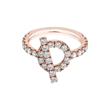 HERMES 18K Rose Gold Rings Women's