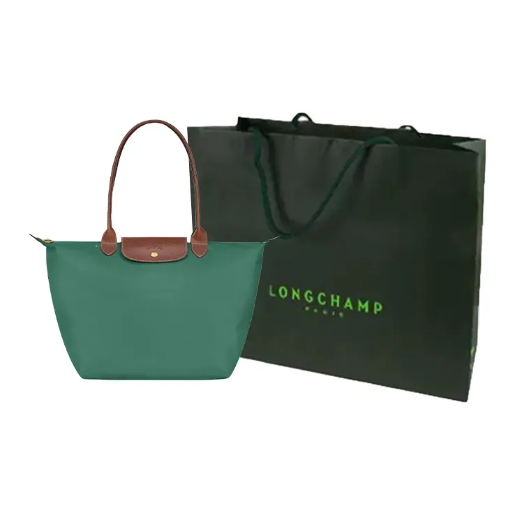 LONGCHAMP Le Pliage Polyamide Canvas Dumpling Bag Handbag Shoulder Bag Large Size Women's Sage Green-6