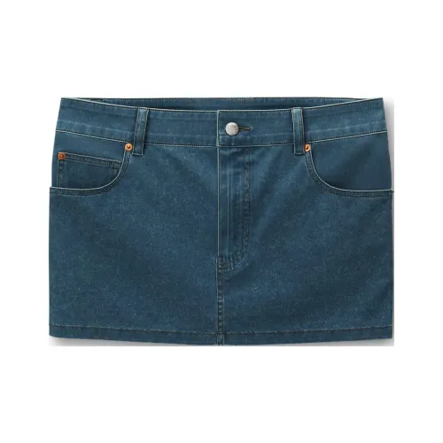 Alexander Wang Denim Short Skirts Women's Dark Blue