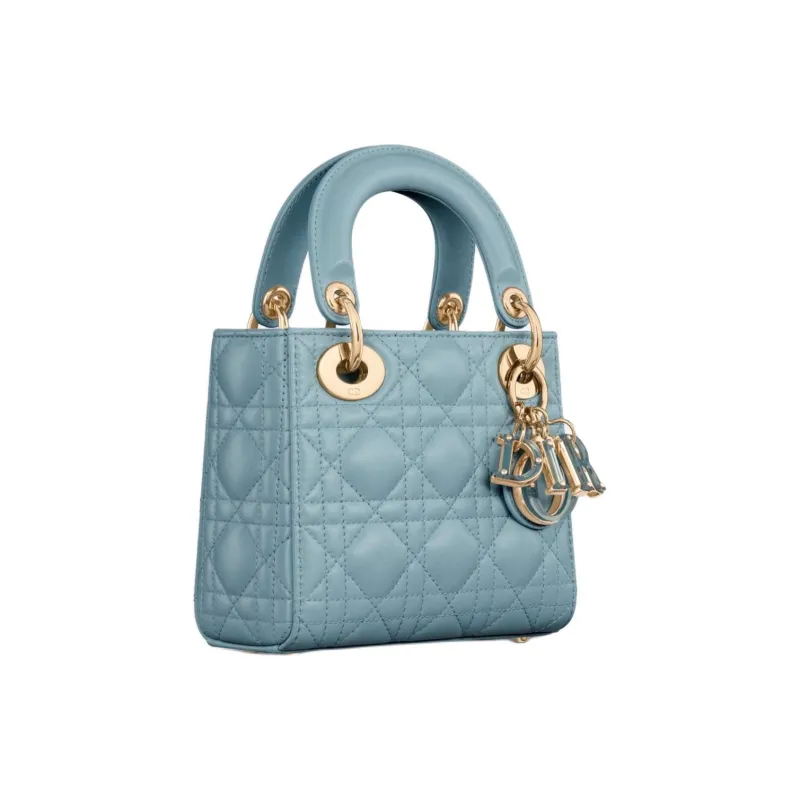 DIOR Lady Dior Sheepskin Lady Dior Bag, Shoulder Bag, Crossbody Bag, Handbag Mini Women's Sky Blue-1
