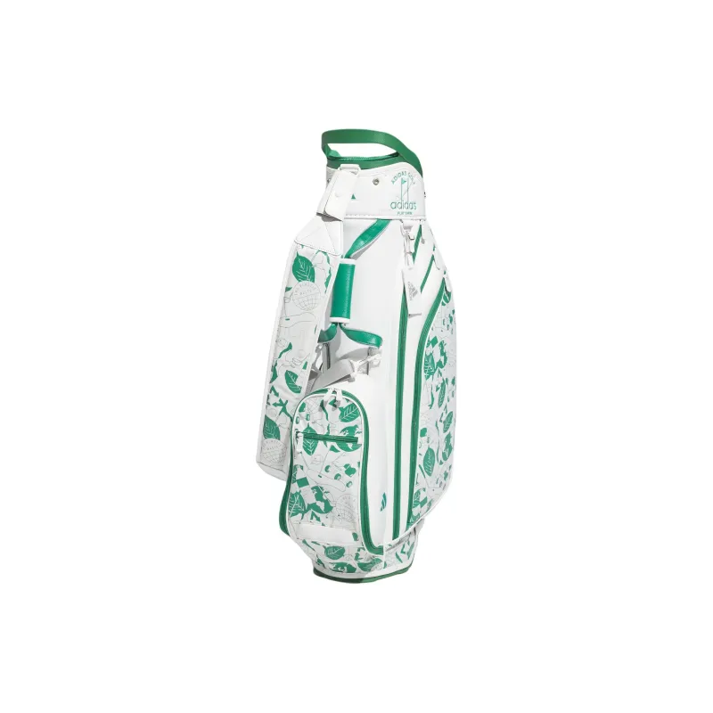 Adidas Recycled Polyester Plain Weave Fabric Storage Bag Unisex White & Green-0