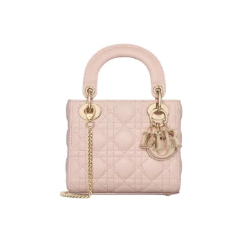 DIOR Lady Dior Sheepskin Dior Bag Shoulder Bag Crossbody Bag Handbag Mini Women's Rouge Pink