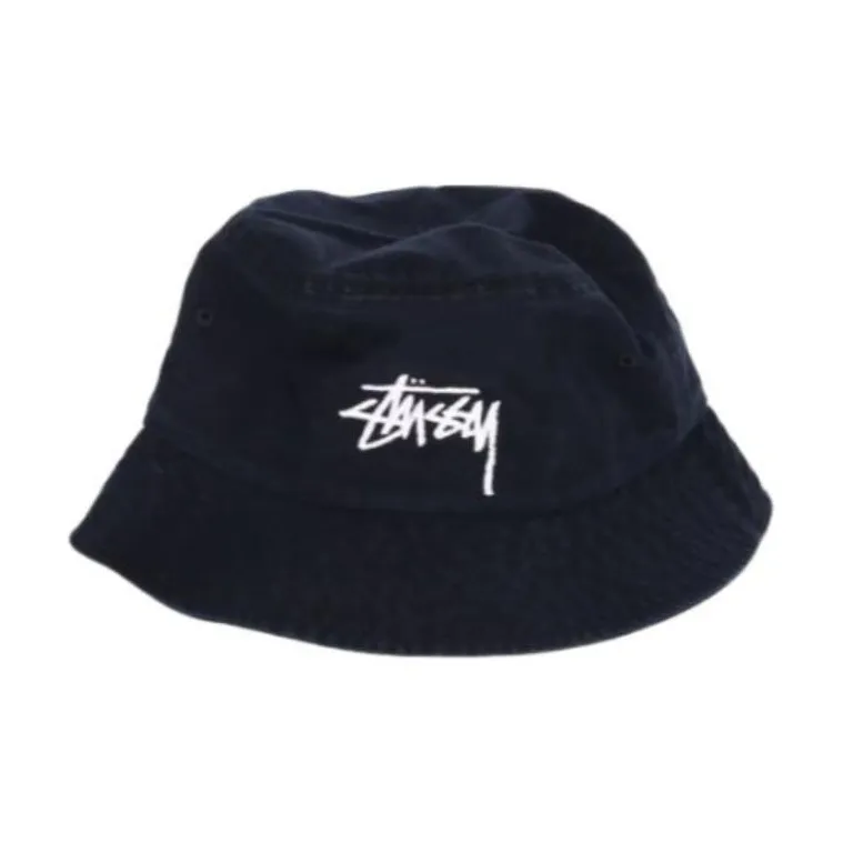 Stussy Cotton Bucket Hats Unisex Blue-0