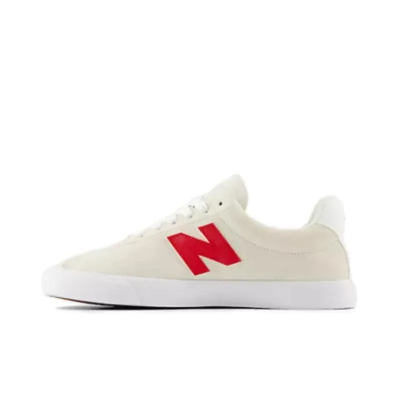 New Balance Numeric Abrasion Resistant Breathable Low Top Skateboard Shoes Unisex White Red-0
