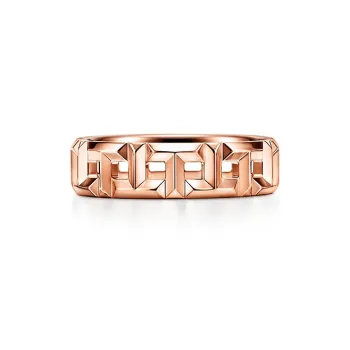 TIFFANY & CO. T 18K Rose Gold Rings Unisex
