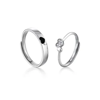 KADER S925 Silver Rings Unisex Silver White