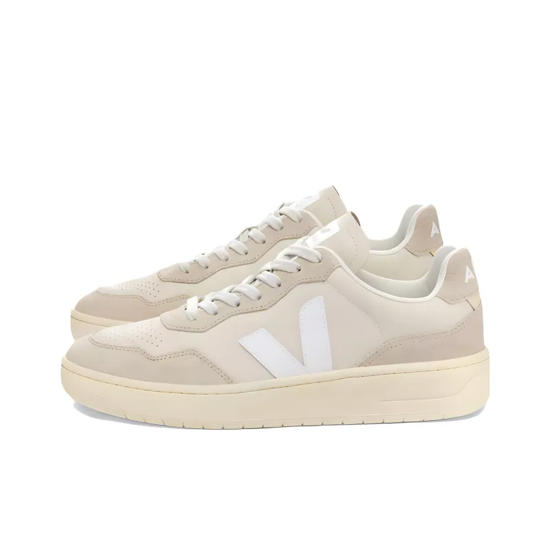 VEJA V-90 Panelled Low-top Suede Sneakers-1
